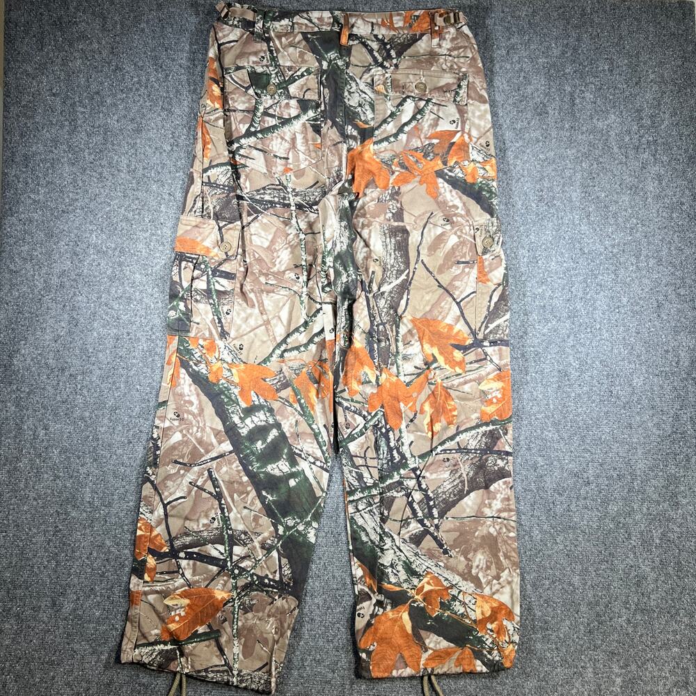 Outfitters Ridge Fusion 3D Camo Cargo Pants L 36x31 Orange Leaf